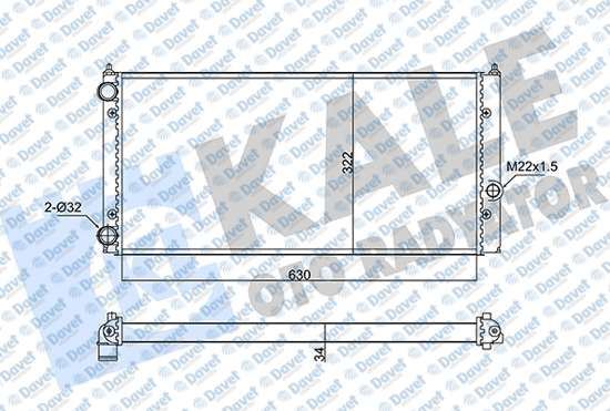 KALE 348240 Radyator Al/Mknk Cordoba-Volkswagen Golf Iii-Golf Iv-Vento (Mt)